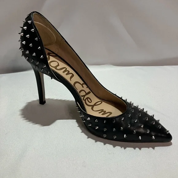 Sam Edelman Black Spiked Heels - Picture 3 of 5